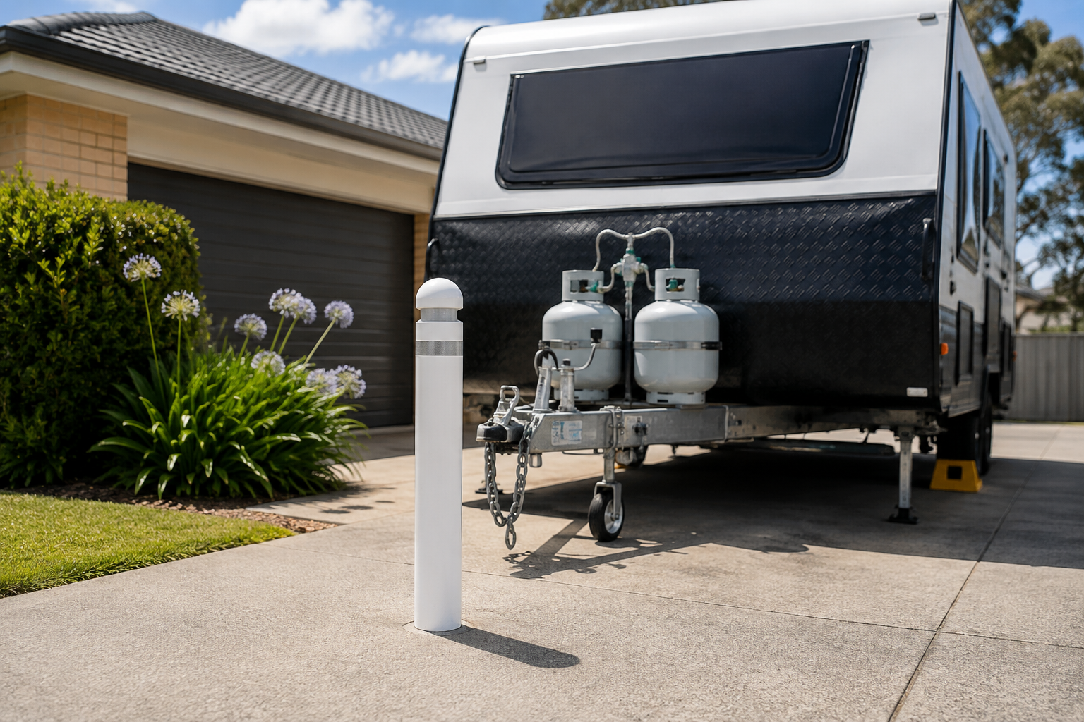 Can a driveway bollard stop your caravan being stolen?