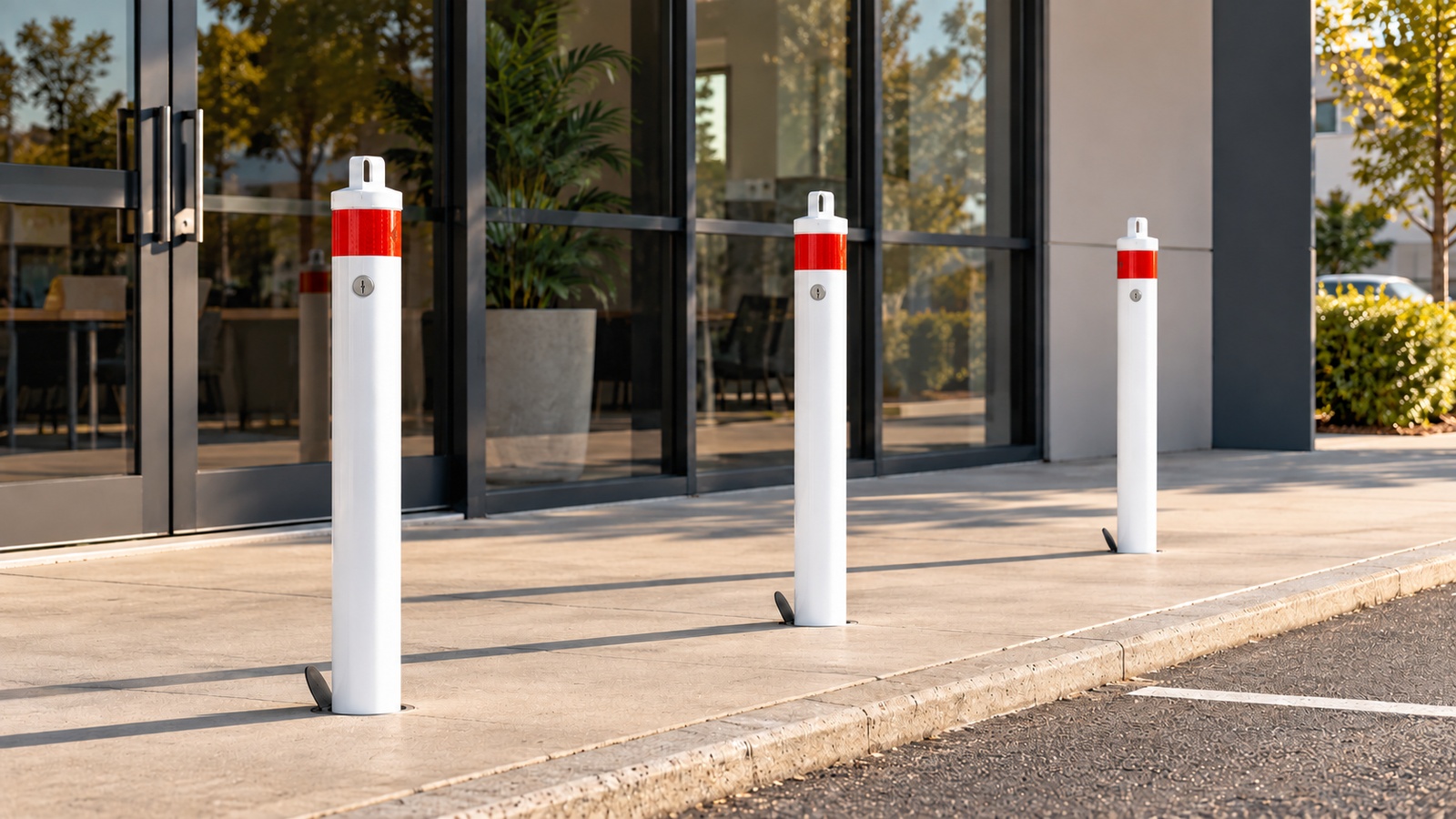 How far apart should bollards be?